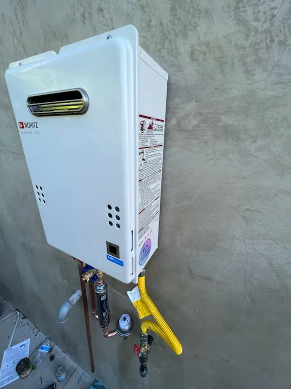 Tankless water heater installation for Madrona homes